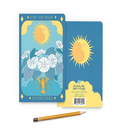 Moonflower Tarot Card Journal Notebook